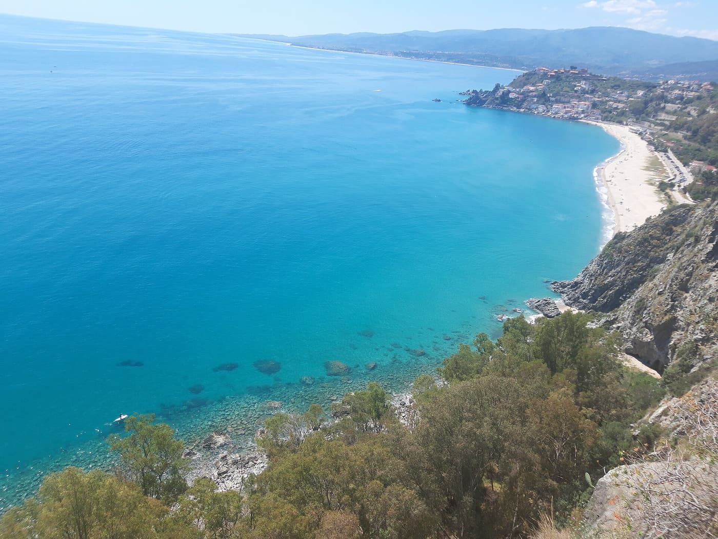 The turquoise bay of Caminia on the Gulf of Squillace seen from the cliffs
