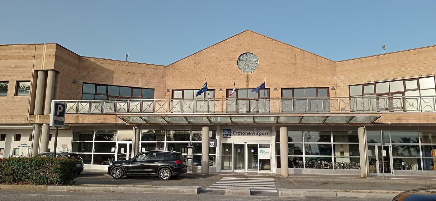 The terminal building of Crotone airport